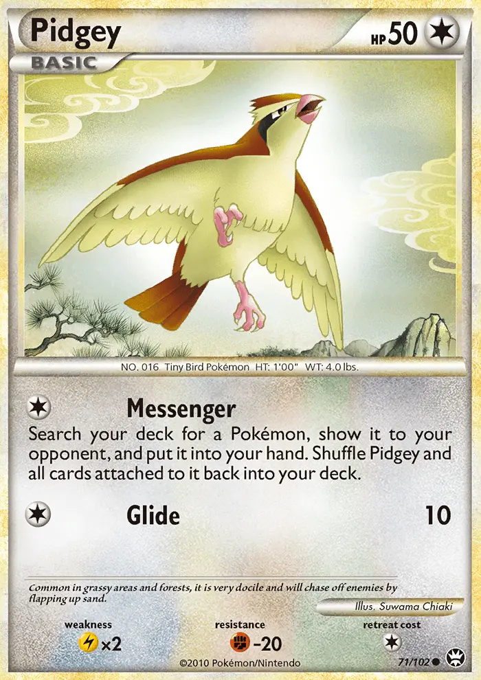 Pidgey Common Pokemon card #71 from Triumphant