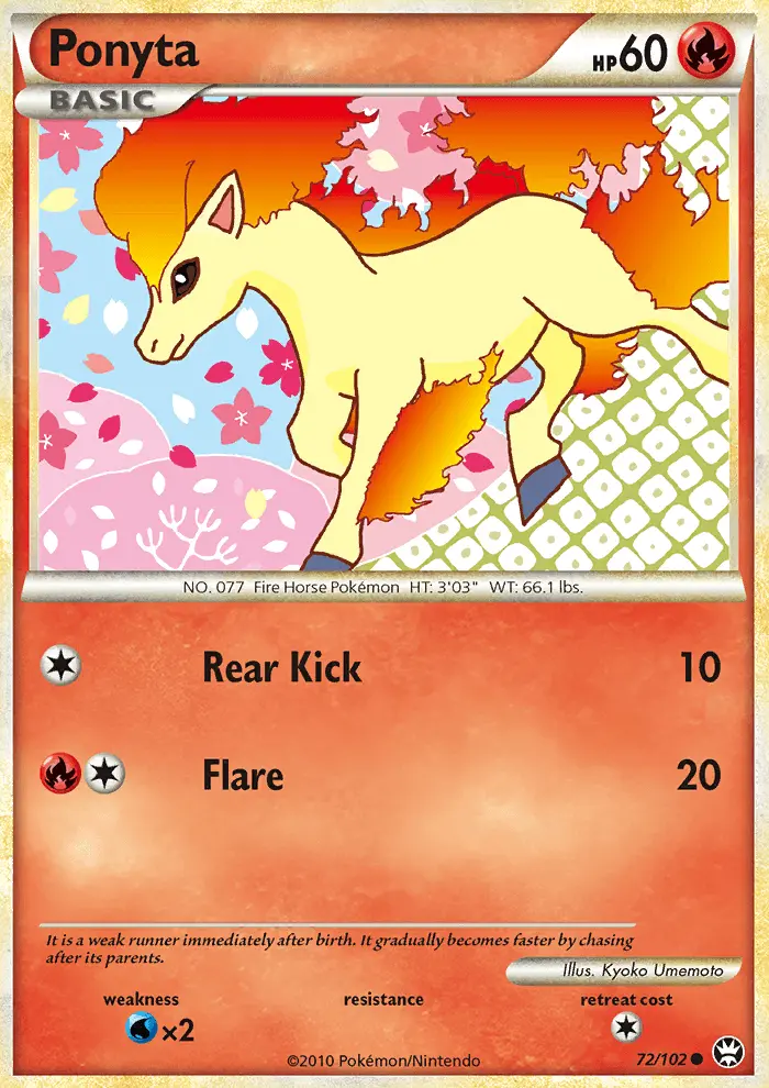 Ponyta Common Pokemon card #72 from Triumphant