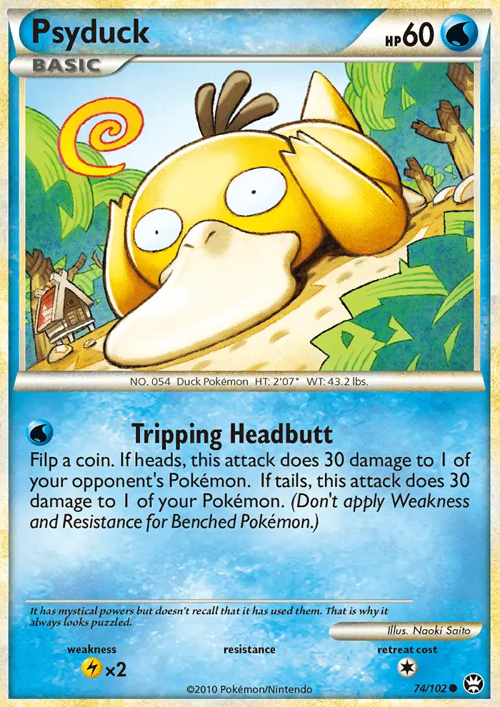 Psyduck Common Pokemon card #74 from Triumphant