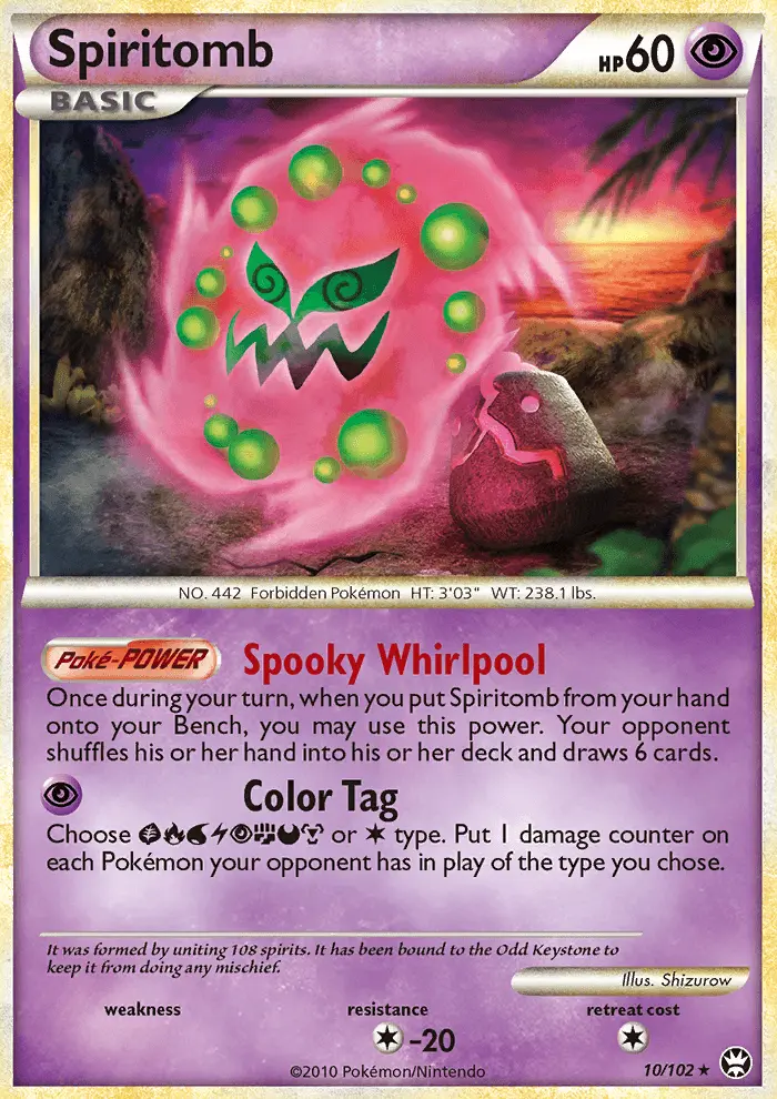 Spiritomb Rare Holo Pokemon card #10 from Triumphant