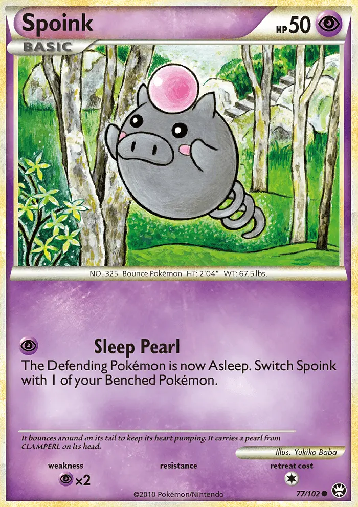 Spoink Common Pokemon card #77 from Triumphant