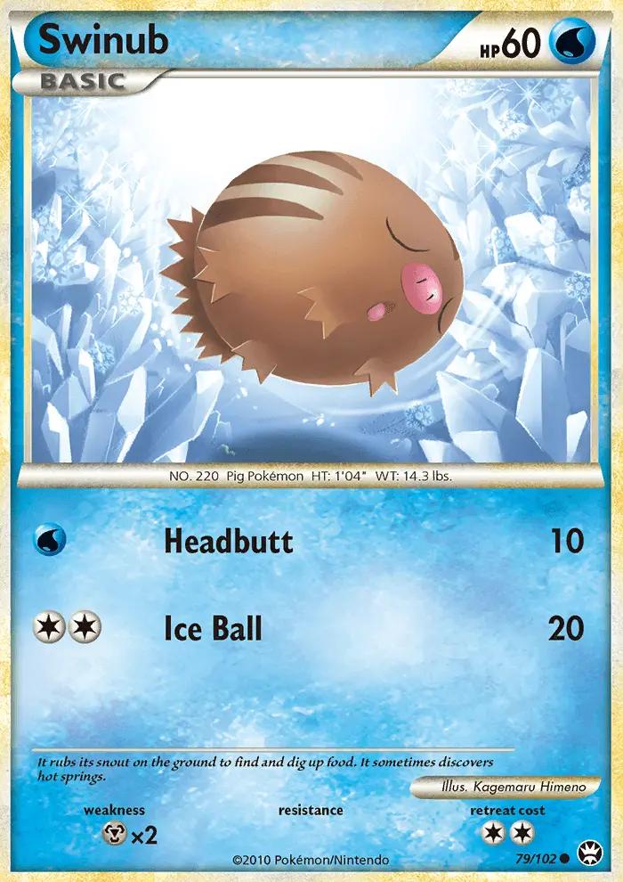 Swinub Common Pokemon card #79 from Triumphant