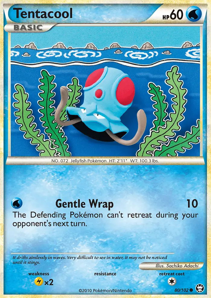 Tentacool Common Pokemon card #80 from Triumphant