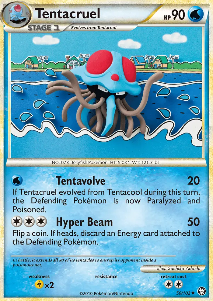 Tentacruel Uncommon Pokemon card #50 from Triumphant