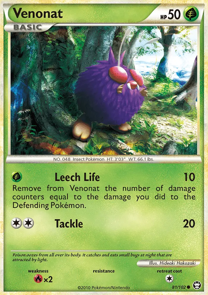 Venonat Common Pokemon card #81 from Triumphant