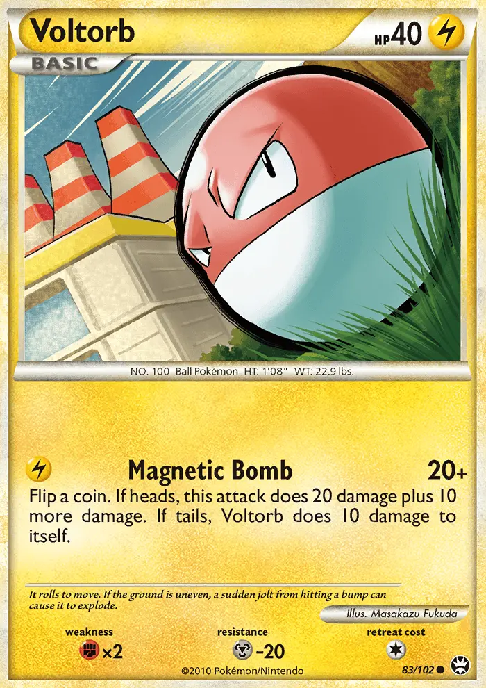 Voltorb Common Pokemon card #83 from Triumphant