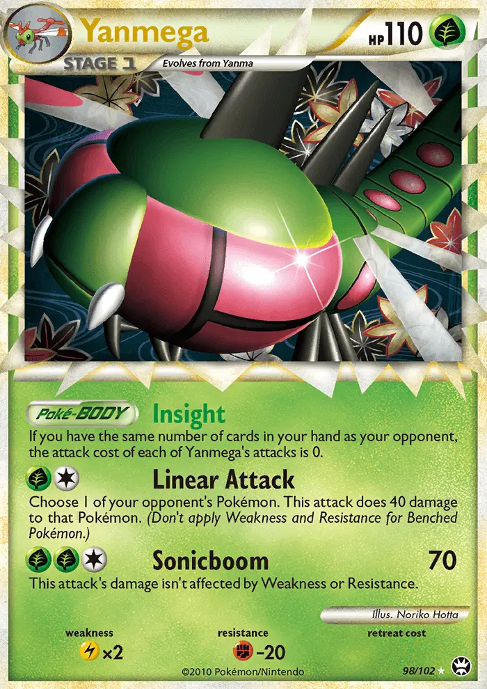 Yanmega Rare PRIME Pokemon card #98 from Triumphant