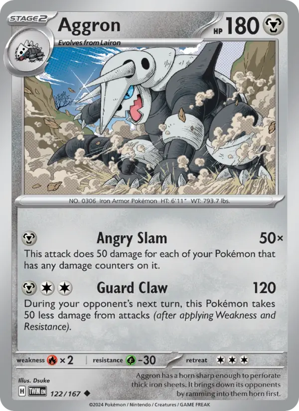 Aggron Pokemon card artwork