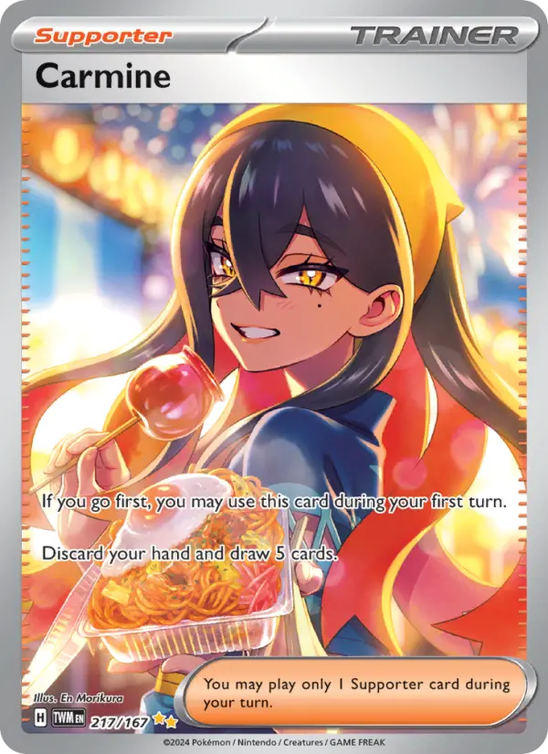 Carmine Special illustration rare Pokemon card #217 from Twilight Masquerade