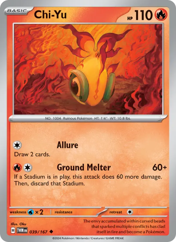 Chi-Yu Uncommon Pokemon card #039 from Twilight Masquerade