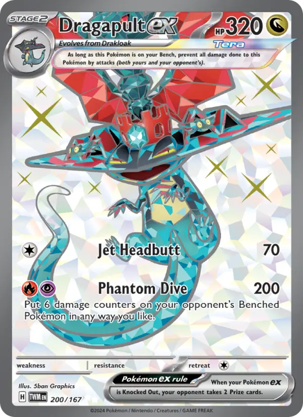 Dragapult ex Ultra Rare Pokemon card #200 from Twilight Masquerade