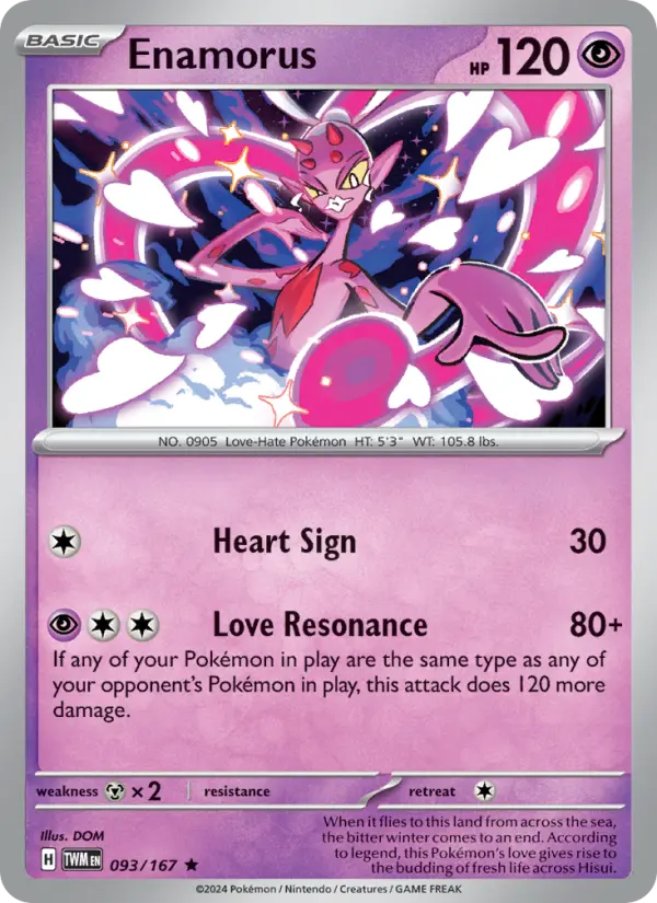 Enamorus Pokemon card artwork