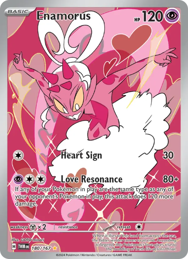 Enamorus Illustration rare Pokemon card #180 from Twilight Masquerade
