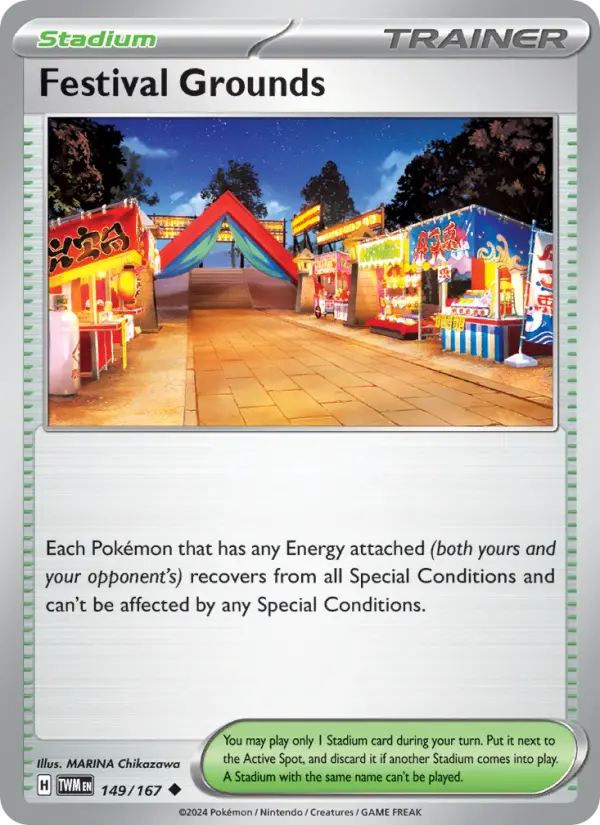 Festival Grounds Uncommon Pokemon card #149 from Twilight Masquerade