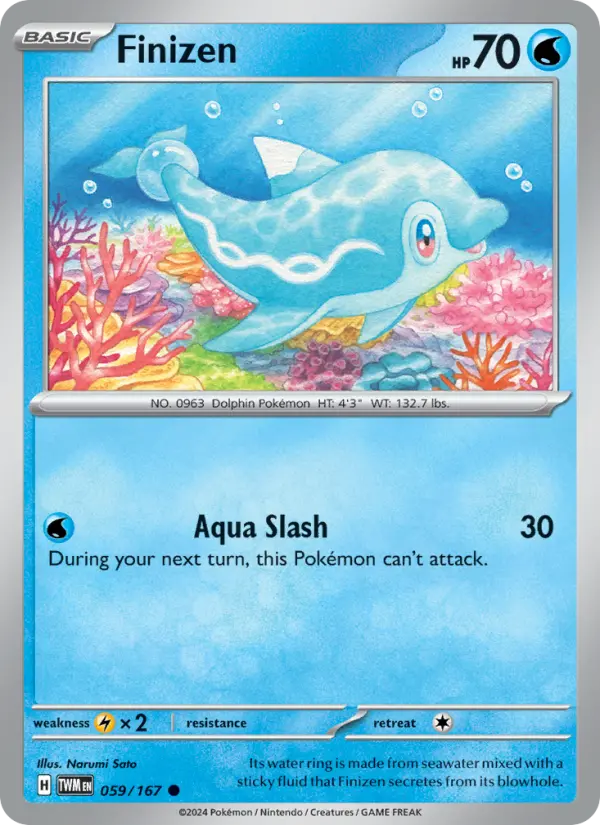 Finizen Common Pokemon card #059 from Twilight Masquerade