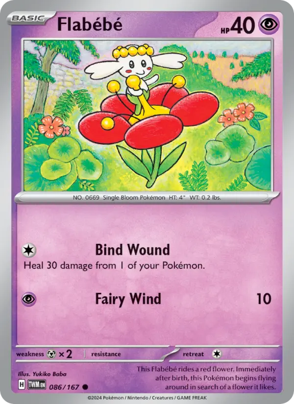 Flabebe Pokemon card artwork