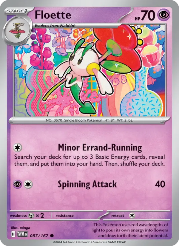 Floette Pokemon card artwork