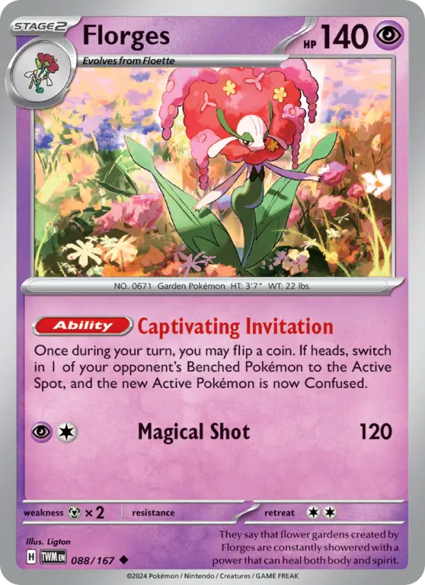 Florges Pokemon card artwork