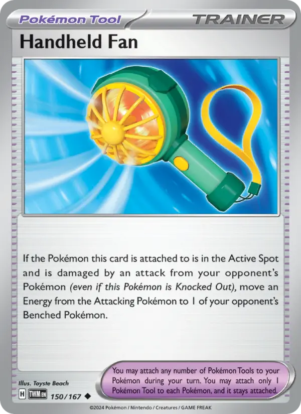 Handheld Fan Uncommon Pokemon card #150 from Twilight Masquerade