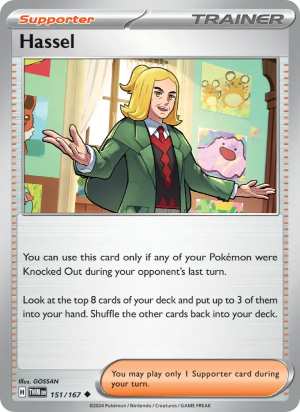 Hassel Uncommon Pokemon card #151 from Twilight Masquerade