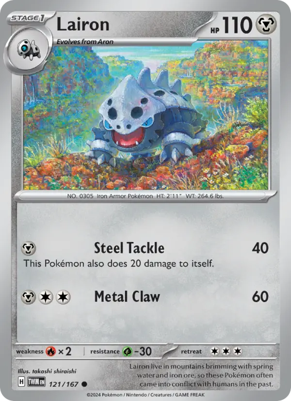 Lairon Pokemon card artwork