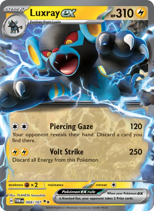 Luxray ex Double rare Pokemon card #068 from Twilight Masquerade
