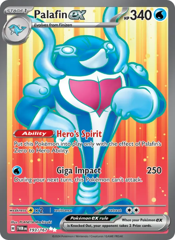 Palafin ex Ultra Rare Pokemon card #193 from Twilight Masquerade