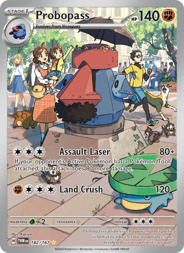 Probopass Illustration rare Pokemon card #182 from Twilight Masquerade