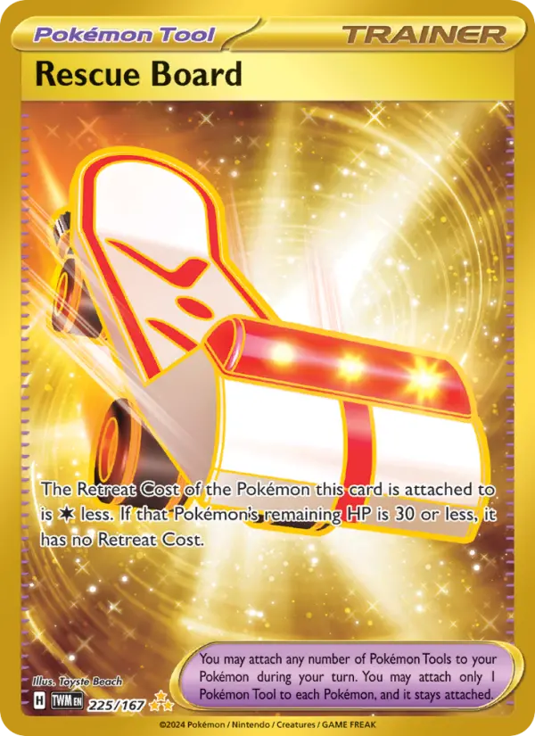 Rescue Board Hyper rare Pokemon card #225 from Twilight Masquerade