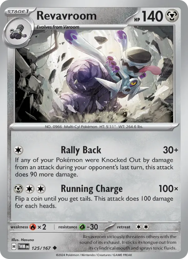 Revavroom Uncommon Pokemon card #125 from Twilight Masquerade