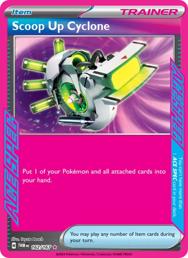 Scoop Up Cyclone ACE SPEC Rare Pokemon card #162 from Twilight Masquerade