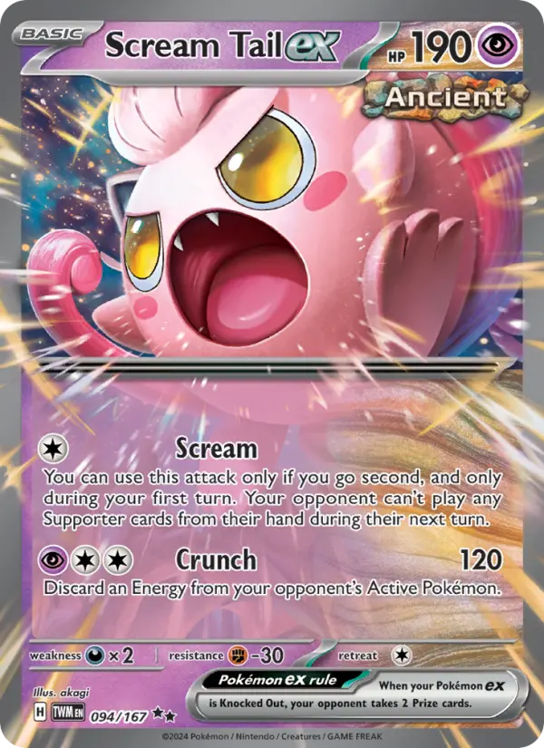 Scream Tail ex Double rare Pokemon card #094 from Twilight Masquerade