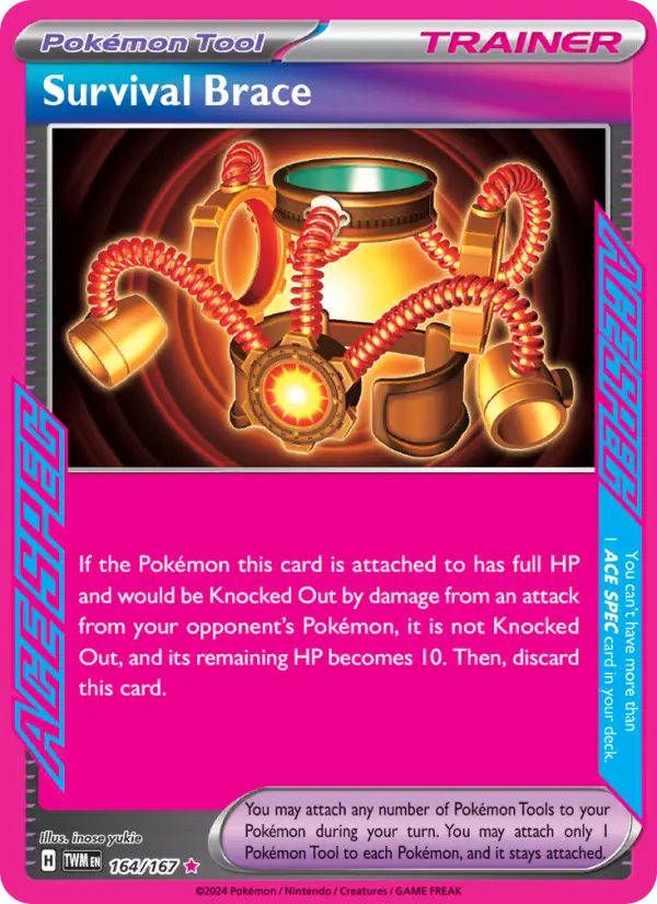 Survival Brace ACE SPEC Rare Pokemon card #164 from Twilight Masquerade