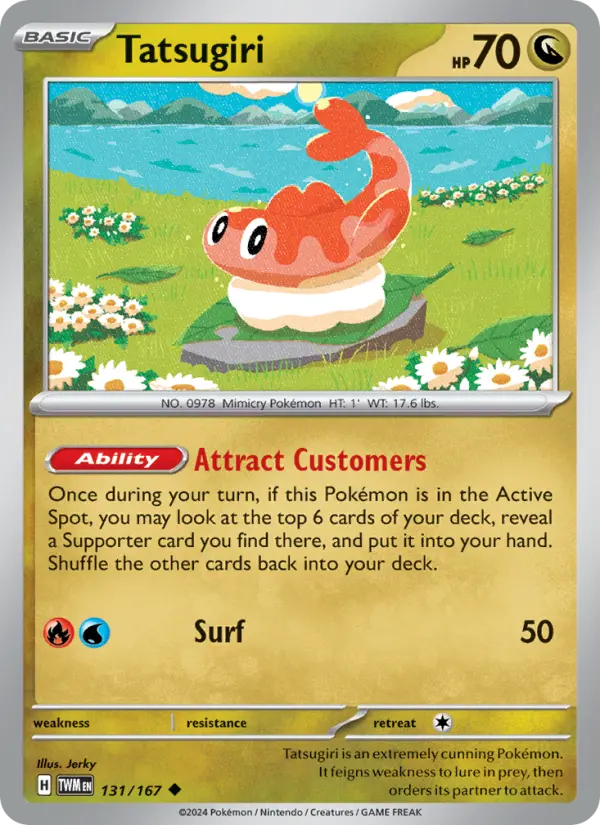 Tatsugiri Uncommon Pokemon card #131 from Twilight Masquerade