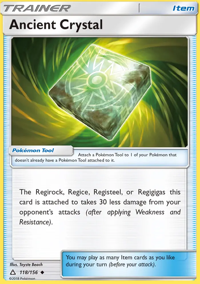 Ancient Crystal Uncommon Pokemon card #118 from Ultra Prism