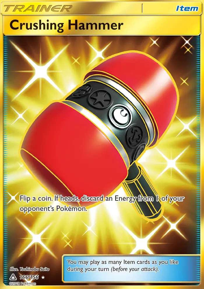 Crushing Hammer Secret Rare Pokemon card #166 from Ultra Prism