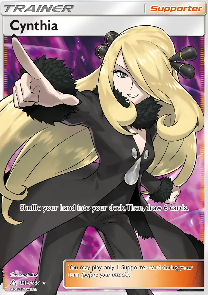 Cynthia Ultra Rare Pokemon card #148 from Ultra Prism
