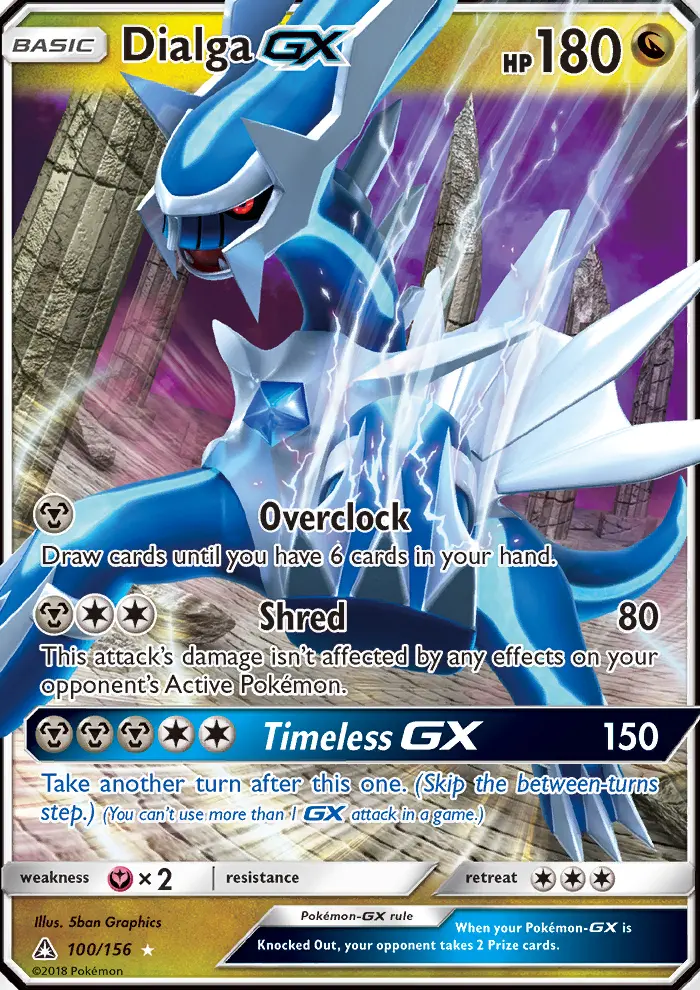 Dialga GX Ultra Rare Pokemon card #100 from Ultra Prism