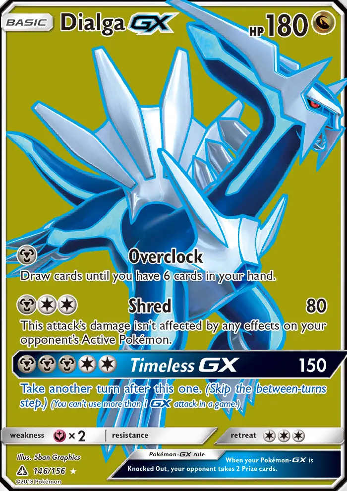 Dialga GX Ultra Rare Pokemon card #146 from Ultra Prism