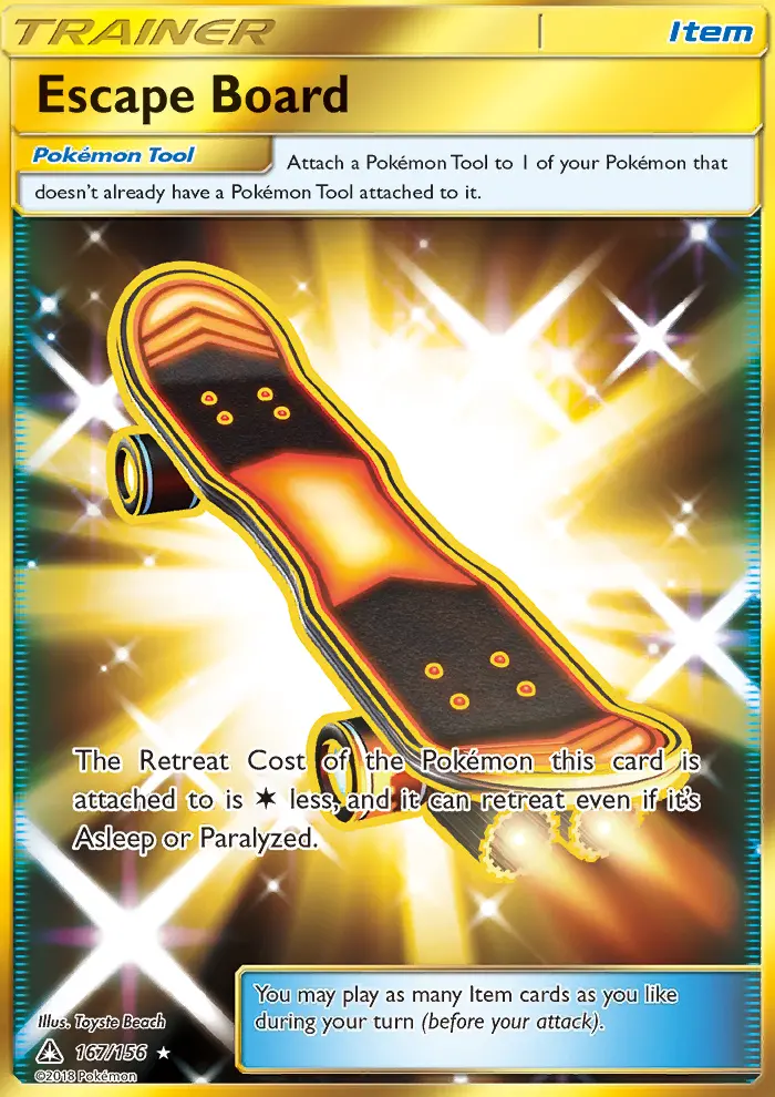 Escape Board Secret Rare Pokemon card #167 from Ultra Prism