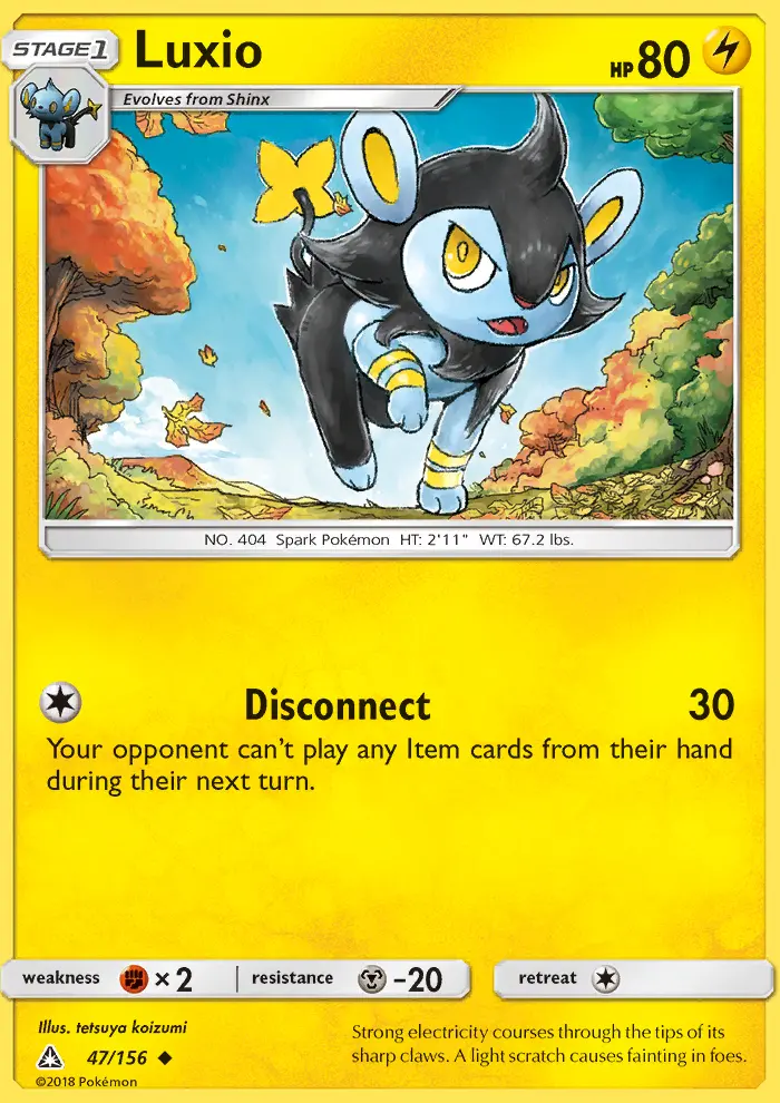 Luxio Uncommon Pokemon card #47 from Ultra Prism