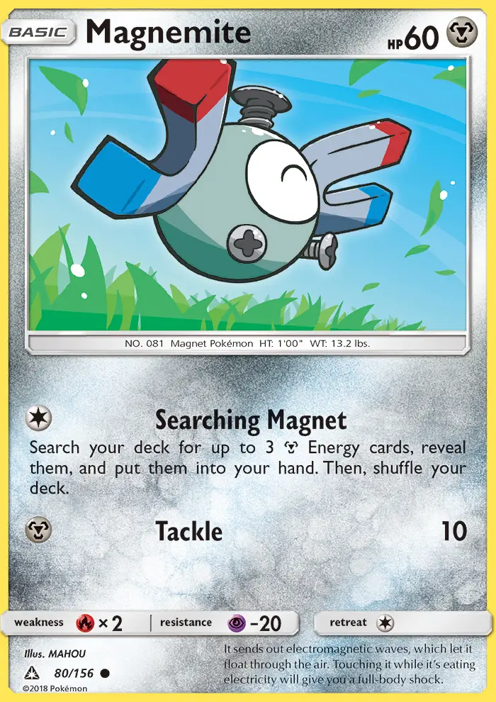 Magnemite Common Pokemon card #80 from Ultra Prism
