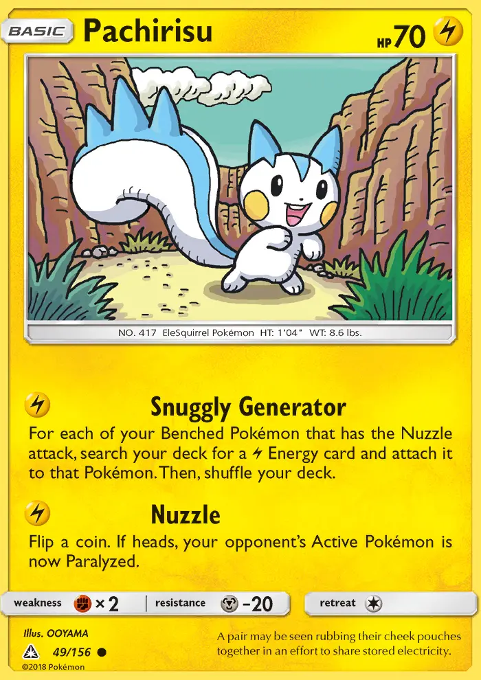 Pachirisu Common Pokemon card #49 from Ultra Prism