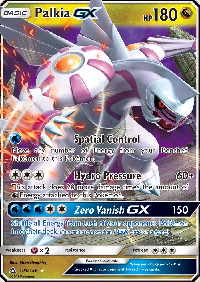 Palkia GX Ultra Rare Pokemon card #101 from Ultra Prism