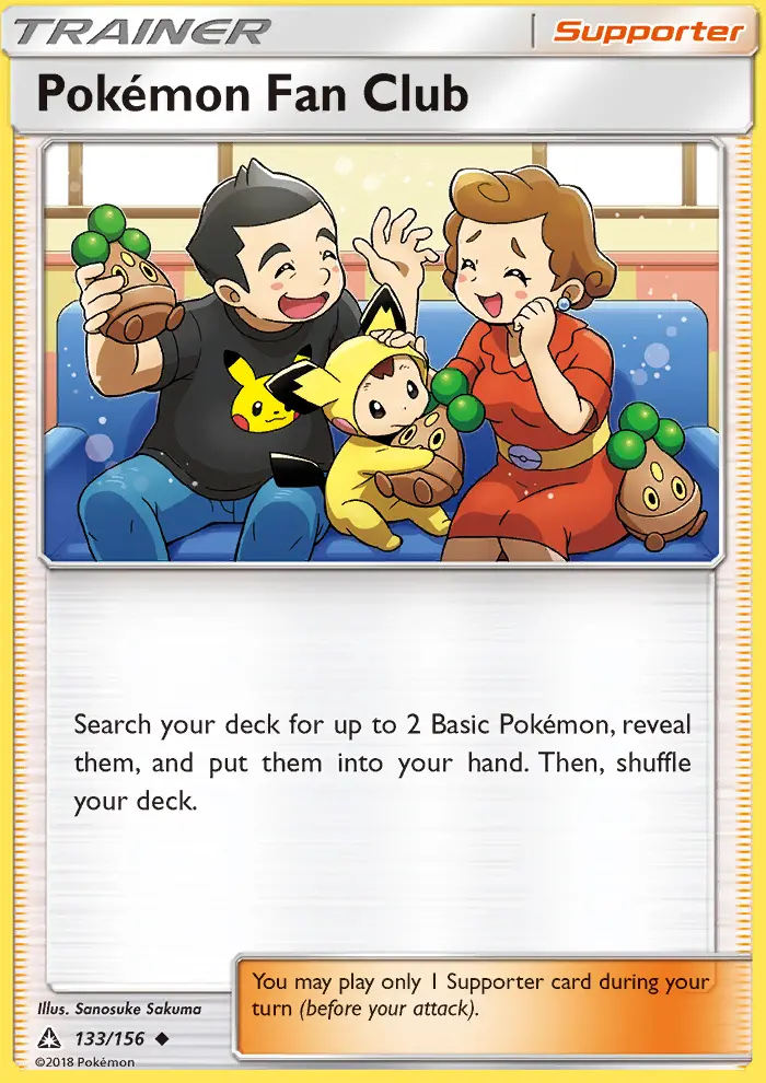 Pokémon Fan Club Uncommon Pokemon card #133 from Ultra Prism