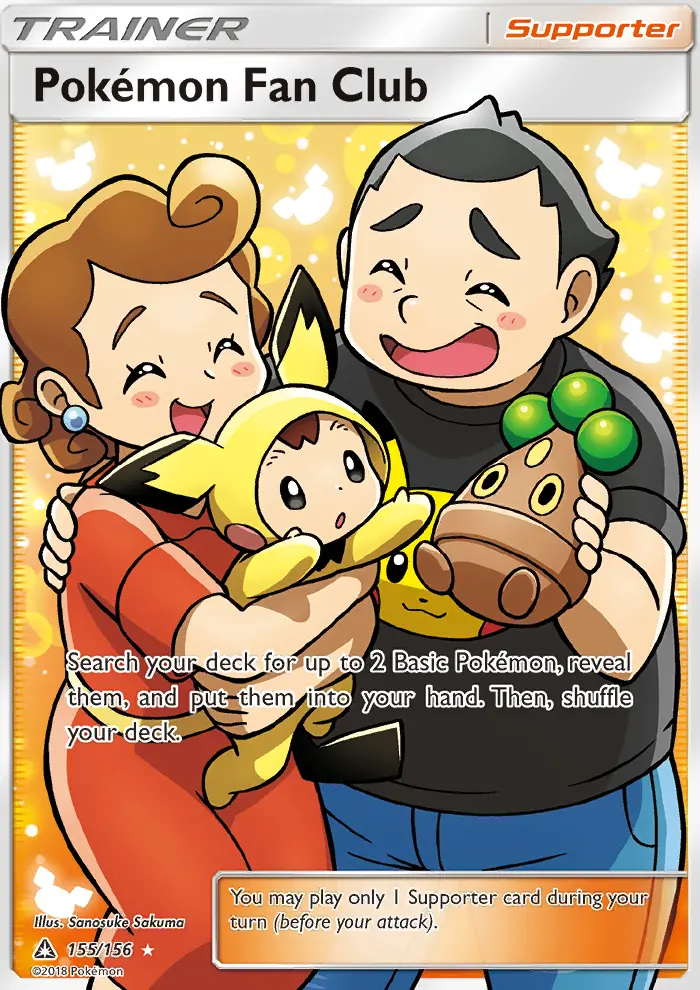 Pokémon Fan Club Ultra Rare Pokemon card #155 from Ultra Prism