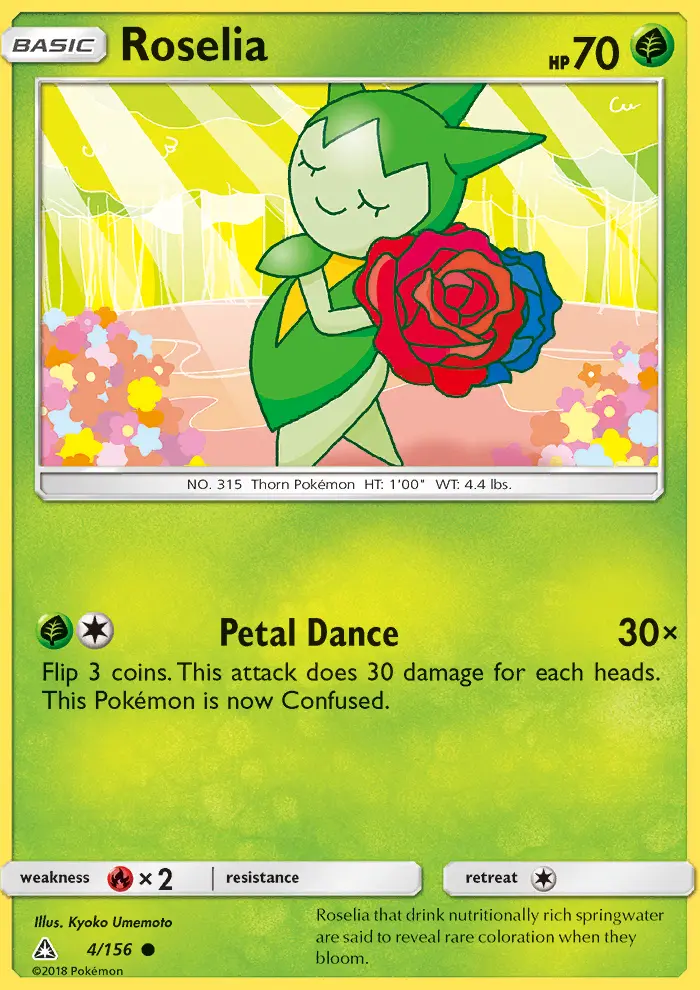 Roselia Common Pokemon card #4 from Ultra Prism