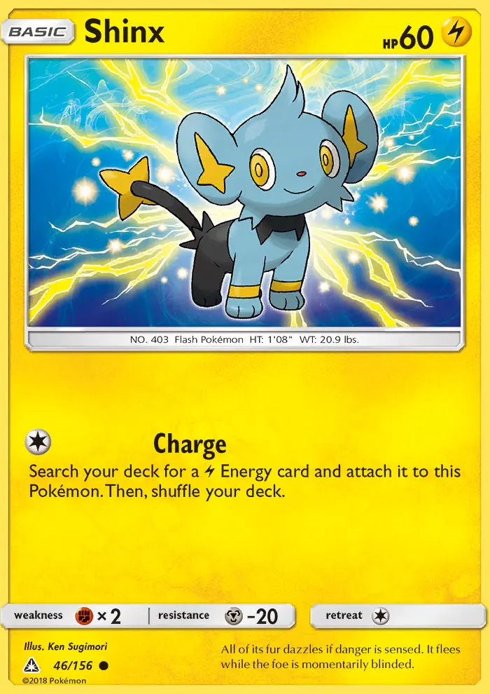 Shinx Common Pokemon card #46 from Ultra Prism