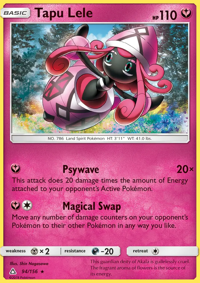 Tapu Lele Rare Pokemon card #94 from Ultra Prism