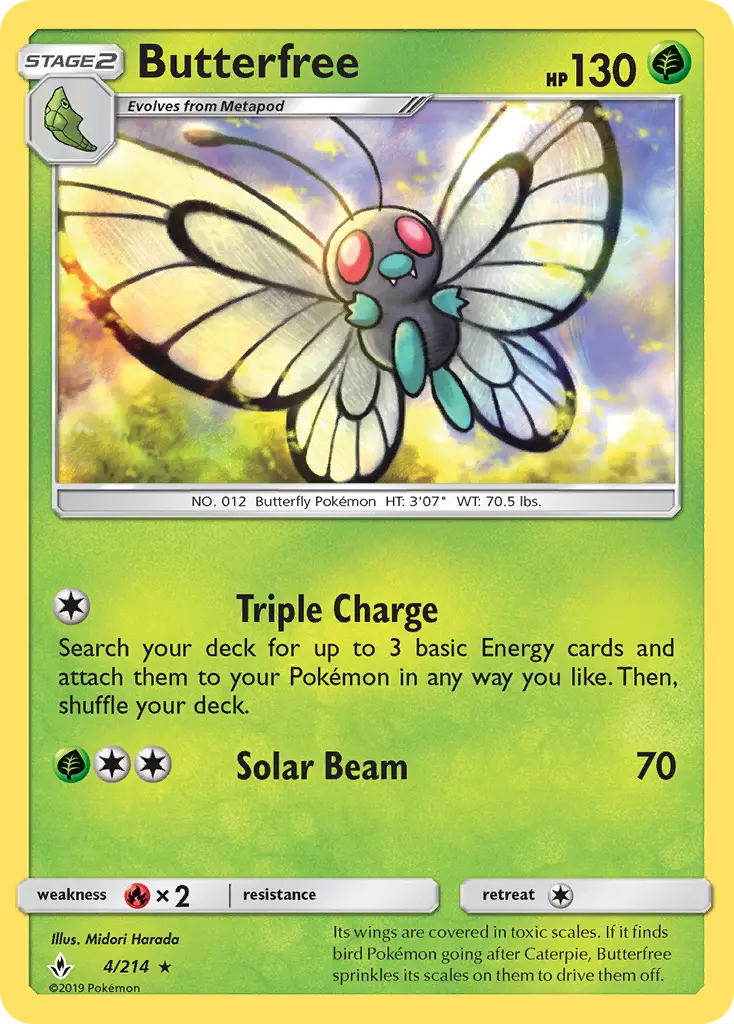Butterfree Rare Pokemon card #4 from Unbroken Bonds